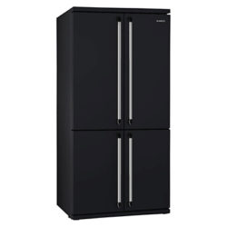 Smeg FQ960N 4-Door American Style Fridge Freezer, A+ Energy Rating, 92cm Wide, Black